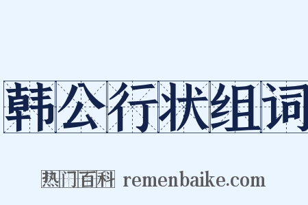 韩公行状组词是什么意思的图片